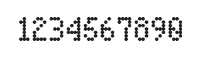 4×7数字点阵字体 ddN47AA0842