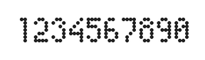 4×7数字点阵字体 ddN47AA0843