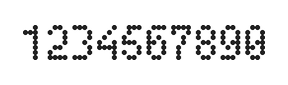4×7数字点阵字体 ddN47AA0852