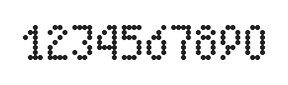 4×7数字点阵字体 ddN47AA0853