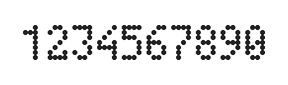 4×7数字点阵字体 ddN47AA0854