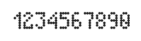 4×7数字点阵字体 ddN47AA0855