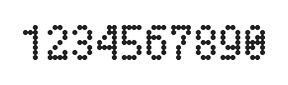 4×7数字点阵字体 ddN47AA0856