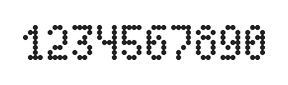 4×7数字点阵字体 ddN47AA0862