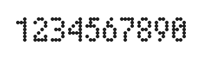 4×7数字点阵字体 ddN47AA0863