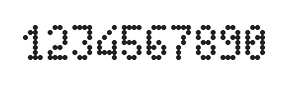4×7数字点阵字体 ddN47AA0864
