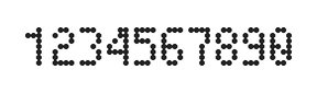 4×7数字点阵字体 ddN47AA0866