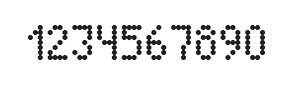 4×7数字点阵字体 ddN47AA0867