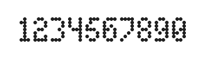 4×7数字点阵字体 ddN47AA0871