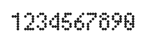 4×7数字点阵字体 ddN47AA0873