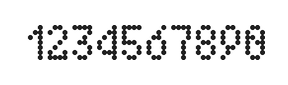 4×7数字点阵字体 ddN47AA0874