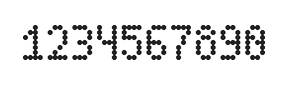 4×7数字点阵字体 ddN47AA0875