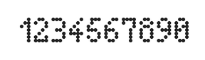 4×7数字点阵字体 ddN47AA0878