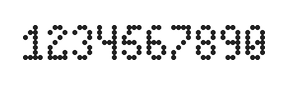 4×7数字点阵字体 ddN47AA0879
