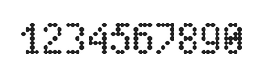4×7数字点阵字体 ddN47AA0880