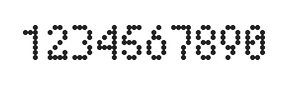 4×7数字点阵字体 ddN47AA0882