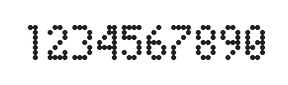 4×7数字点阵字体 ddN47AA0887