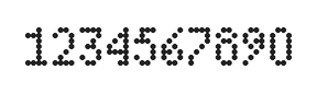 4×7数字点阵字体 ddN47AA0894