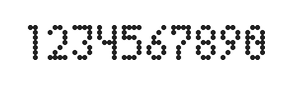 4×7数字点阵字体 ddN47AA0895