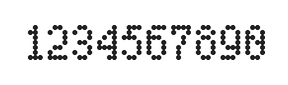 4×7数字点阵字体 ddN47AA0896