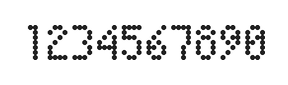 4×7数字点阵字体 ddN47AA0897