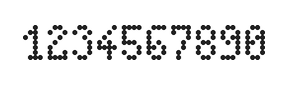 4×7数字点阵字体 ddN47AA0899
