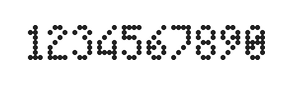 4×7数字点阵字体 ddN47AA0900