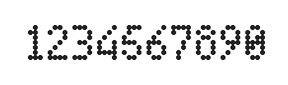 4×7数字点阵字体 ddN47AA0902