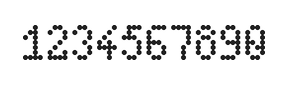 4×7数字点阵字体 ddN47AA0904