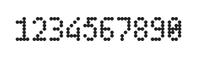 4×7数字点阵字体 ddN47AA0910