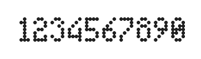 4×7数字点阵字体 ddN47AA0913
