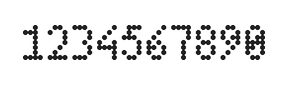 4×7数字点阵字体 ddN47AA0914