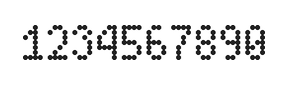 4×7数字点阵字体 ddN47AA0915