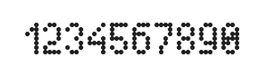 4×7数字点阵字体 ddN47AA0916