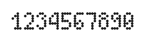 4×7数字点阵字体 ddN47AA0918