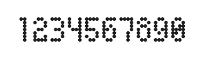 4×7数字点阵字体 ddN47AA0919