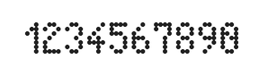 4×7数字点阵字体 ddN47AA0923