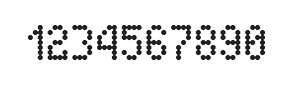 4×7数字点阵字体 ddN47AA0924