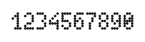 4×7数字点阵字体 ddN47AA0925