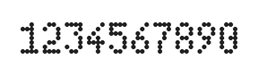 4×7数字点阵字体 ddN47AA0928