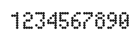 4×7数字点阵字体 ddN47AA0930