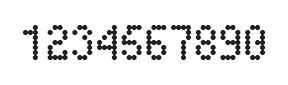 4×7数字点阵字体 ddN47AA0933