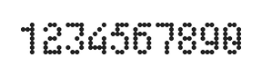 4×7数字点阵字体 ddN47AA0934