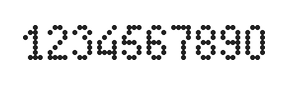 4×7数字点阵字体 ddN47AA0935