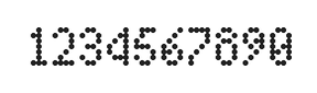 4×7数字点阵字体 ddN47AA0936
