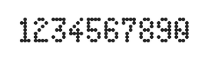4×7数字点阵字体 ddN47AA0938