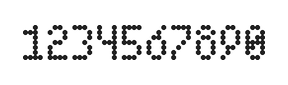 4×7数字点阵字体 ddN47AA0939