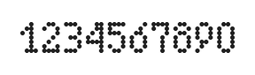 4×7数字点阵字体 ddN47AA0940