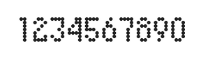 4×7数字点阵字体 ddN47AA0941