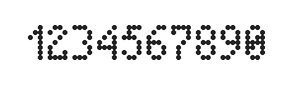 4×7数字点阵字体 ddN47AA0947